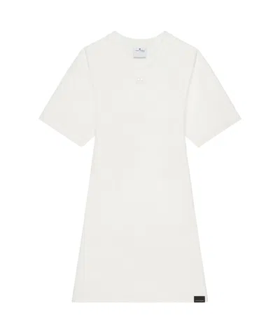 Courrèges Mini Dress In Cotton In Heritage White