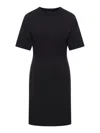 Courrèges Embroidered Logo Mini T-shirt Dress In Black