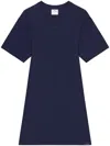 Courrèges Mini Dress Ac Cotton In Navy