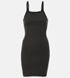 Courrèges Contrast Cotton Jersey Mini Dress In Multicoloured
