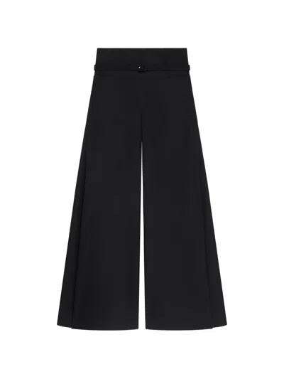 Courrèges Cotton Palazzo Trousers In Black