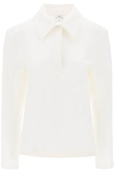 Courrèges Courreges Woman Polo Shirt Off White Size L Cotton