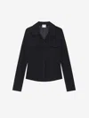 Courrèges Double Pocket Collared Shirt With Cuffed Sleeves In Black