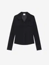 Courrèges Double Pocket Collared Shirt With Cuffed Sleeves In Black