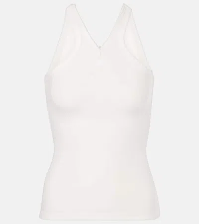 COURRÈGES COTTON RIBBED-KNIT TANK TOP