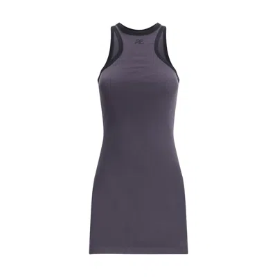 Courrèges Courreges Steel Blue Sleeveless Racerback Dress In Grey