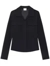 Courrèges Double Pocket Collared Shirt With Cuffed Sleeves In ブラック