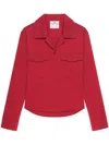 Courrèges Embroidered Logo Utility Shirt In Red