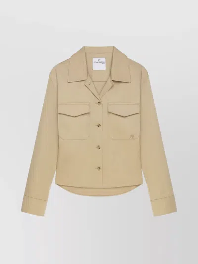 COURRÈGES COTTON SHIRT WITH BUTTONED CUFFS