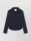 Courrèges Cotton Shirt With Camp Collar And Chest Pockets