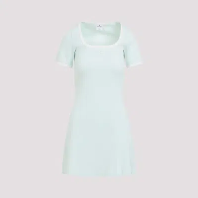 Courrèges Courregès Cotton Short Dress In Blue