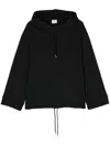 Courrèges Drawstring Hoodie In Black