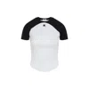 Courrèges Circle Contras T-shirt Woman Black And White