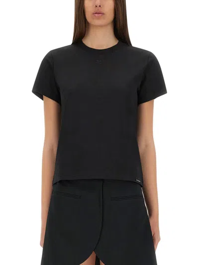 Courrèges Cotton T-shirt In Black