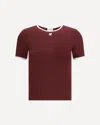 Courrèges Courreges Women Cotton T-shirt With Contrasting Trim In Red
