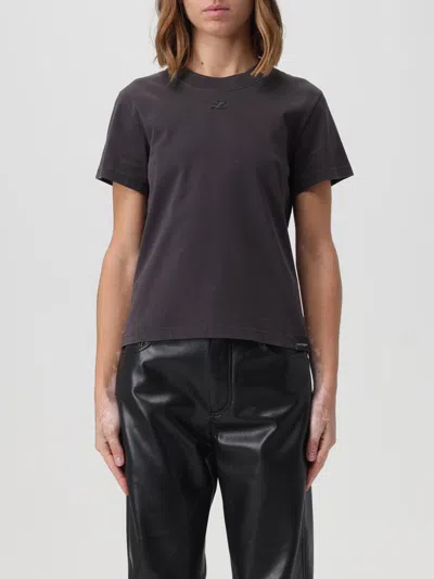 Courrèges Cotton T-shirt In Grey