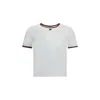Courrèges Contrast Trim Logo T-shirt In White