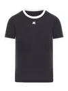 Courrèges Courreges Bumpy Contrast T-shirt Reedition S In White