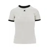 Courrèges Fitted White T-shirt With Contrasting Ribbed Trim In White