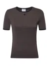 Courrèges Courregès Heritage Contrast T-shirt In Black