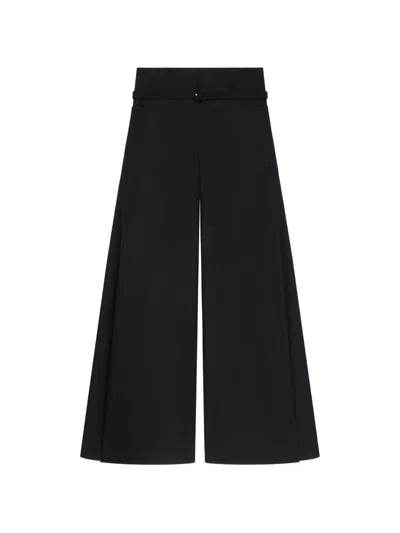 Courrèges Cotton Palazzo Trousers In Black