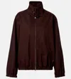 Courrèges Brown Buckle Zipped Bomber Jacket In Brown