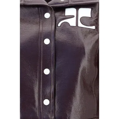 Courrèges Cotton Women's Jacket In Brown