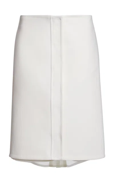 Courrèges Cotton-blend Pencil Skirt In White