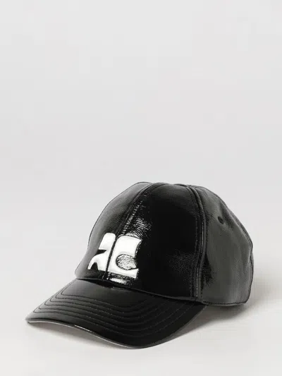 Courrèges Courregès Ac Logo Cap -  - Vinyl - Black