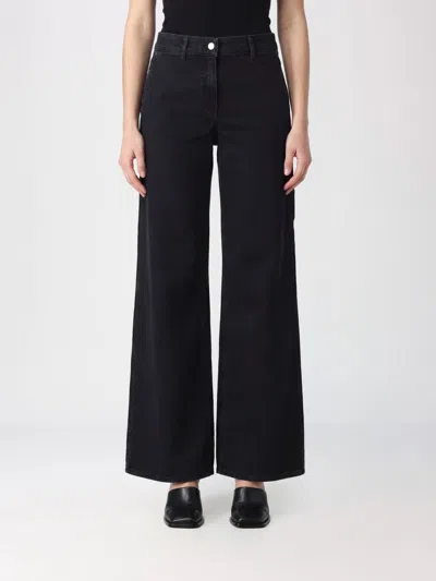 Courrèges Courr&egrave;ges Mid-rise 5-pocket Wide-leg Cotton Denim Jeans  In Black