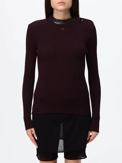 Courrèges Sweater Woman Color Burgundy