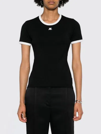 Courrèges T恤 女士 颜色 黑色 In Black