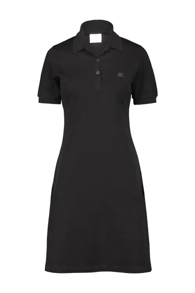 COURRÈGES COURRÈGE POLO PIQUÈ MINI DRESS