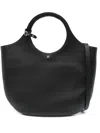 Courrèges Courreges Handbag In Calf Leather With Distinctive Cutout Handle In Black