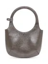 Courrèges Holy Naplack Bag In Grey Leather In Gray