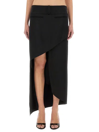 Courrèges Courreges Courregès Infinity Heritage Satin Skirt In Black