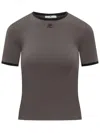Courrèges Courregès Heritage Contrast T-shirt In Brown