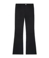 Courrèges Mid-rise Black Trousers With Flared Legs In Black