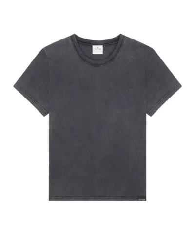 Courrèges Embroidered Logo T-shirt In Black