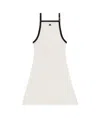 Courrèges Square Neck Mini Dress In White