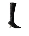 Courrèges Circle Boots - Courreges - Synthetic Leather - Black In Black