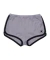 Courrèges Contrast Mini Shorts In Gray