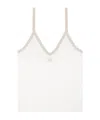 Courrèges Contrast-trim Cotton Tank Top In White