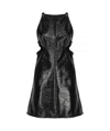 Courrèges Slash Buckle Sleeveless Minidress In Black