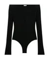 Courrèges Courreges Woman Bodysuit Black Size M Viscose, Elastane In Black