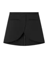 Courrèges Ellipse Tailored Crepe Mini Skirt In Black