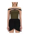 Courrèges Hyperbole Contrast Top In Black