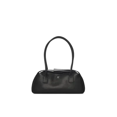 Courrèges Courrges Leather Strip Bag In Black