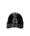 Courrèges Glossy Black Baseball Cap With Structured Silhouette In Black
