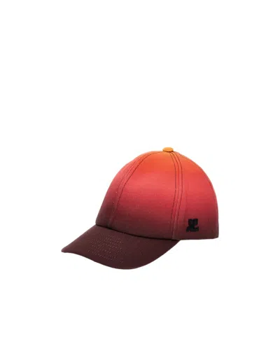 COURRÈGES COURRÈGES LOGO EMBROIDERED GRADIENT BASEBALL CAP